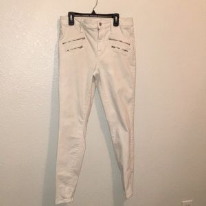 White high rise skinny jeans
